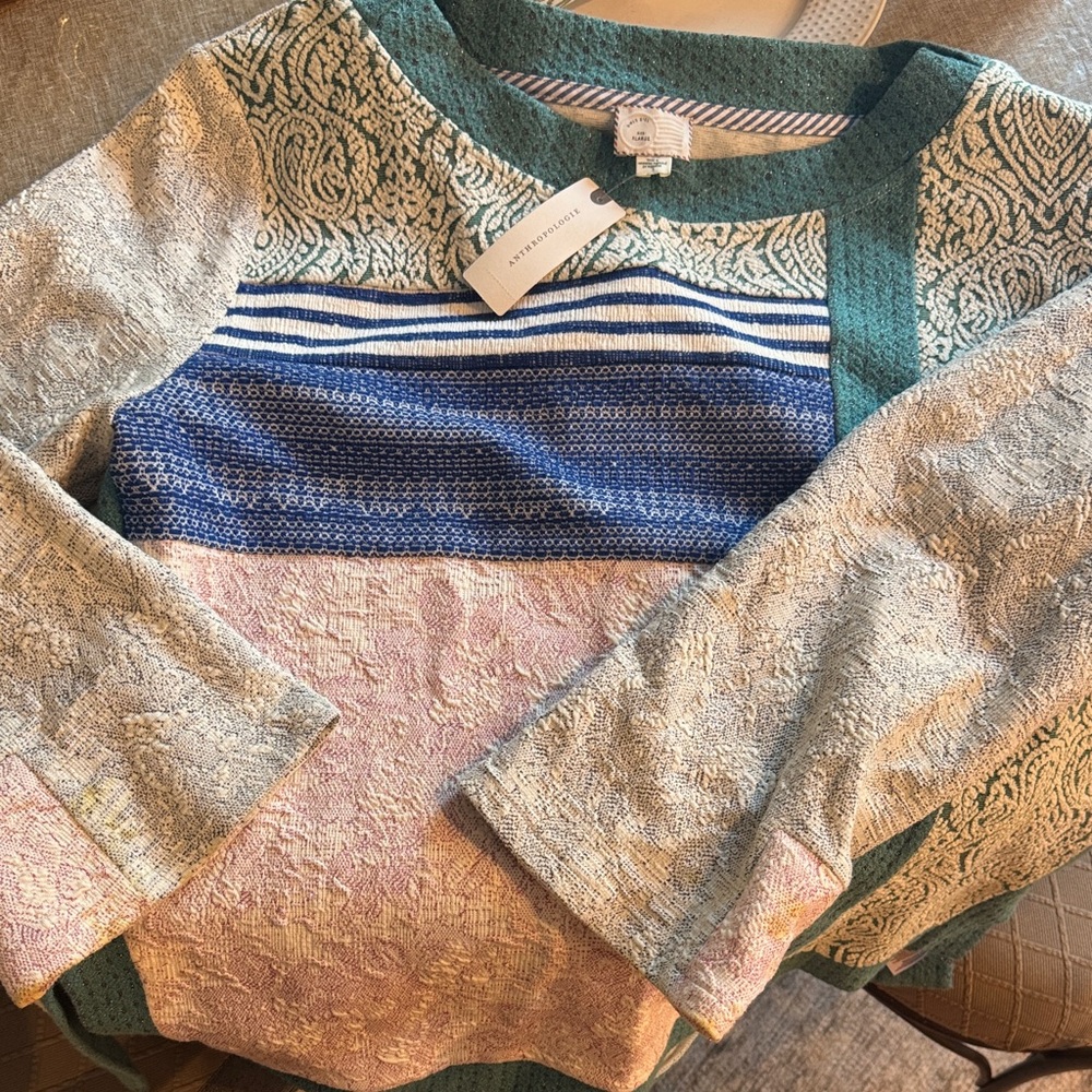 Anthropologie Multicolor Textured Top